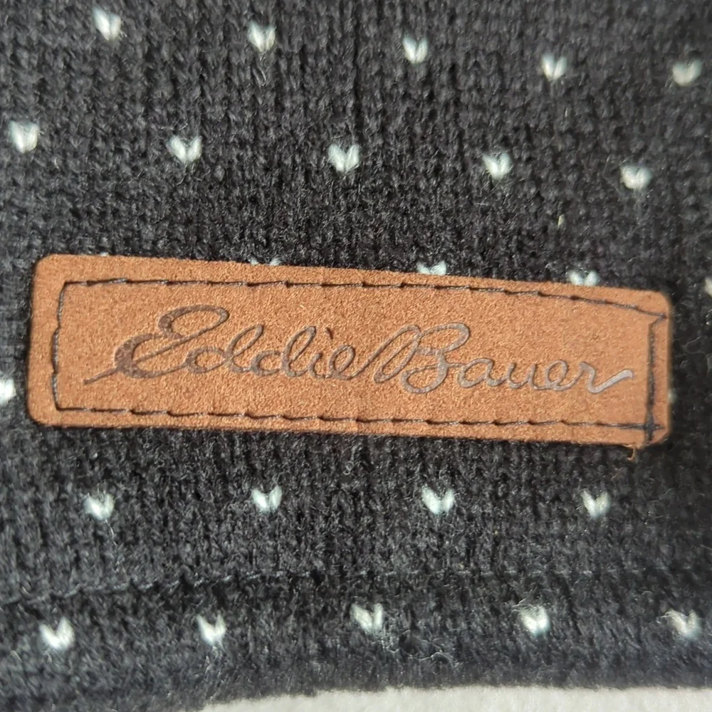 Eddie Bauer Gray and Black Moose Knit Sweater - Picture 3 of 6
